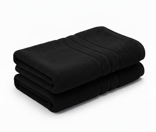 A & B TRADERS Pack of 2 or 4 Big Large Jumbo Bath Sheets Towels Soft Cotton Prime Egyptian Bale Sets (Black 2)