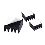 KONTONTY 8pcs Black Aluminum Heatsink Cooler Kit for Single-board Computer Model B+ with Thermal Conductive Tape, Cooling Board Set for Efficient Heat Dissipation in Electronics
