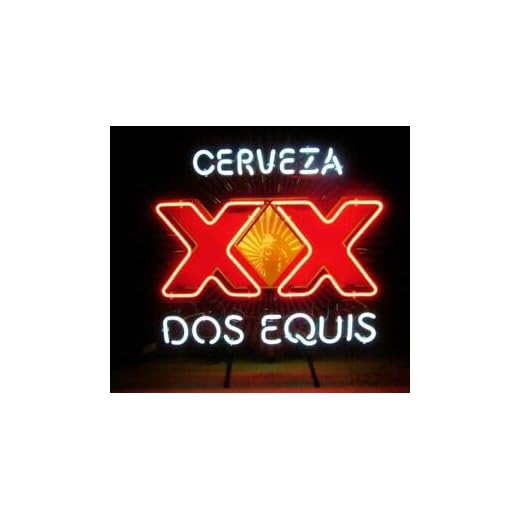 HOLTEEZ Beer Bar Cerveza XX Dos Equis Neon Lamp Sign 17inx14in Bar Light Garage Cave Glass Artwork