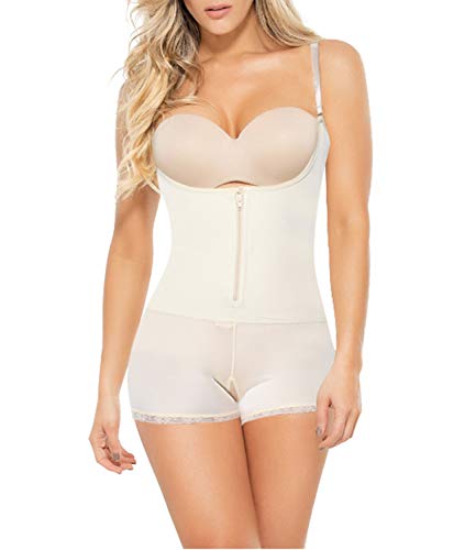 COMFREE Body Gainant Femme Ventre Plat Combinaison Sculptante Body Sculptant Gainant Amincissant sans Couture Shorty Body Minceur Lingerie Sculptante Beige L Cover