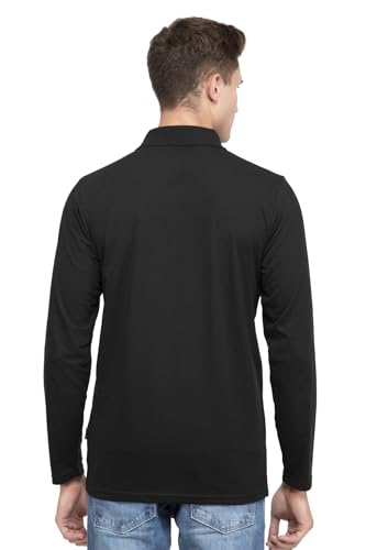 Image of Polo Full Sleeve t Shirt for Men Cotton with Pocket and Collar - Regular Fit Tshirt