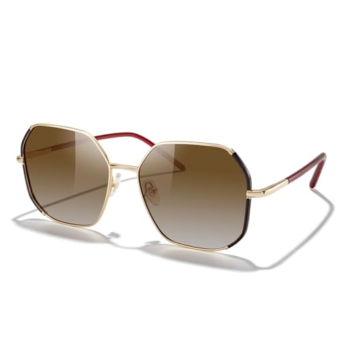 MERRY'S Trendy Oversized Square Metal Frame Sunglasses for Women Flat Lens UV Protection Brand Sunglasses S6058