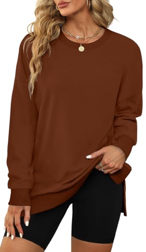 Image of XIEERDUO Womens Oversized Sweatshirts Pullover Casual Crewneck Long Sleeve Tops Comfy