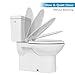 Toilet Seat Elongated White Flat Toilet Seat Cover with Quick Release Easy Clean Hinges, Comfortable Fit for Standard Toilets, Perfect for Home Bathroom Upgrades, Apartments and Guest Restrooms