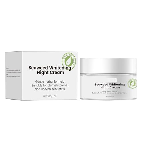 Crema De Noche Nutritiva Algas Marinas: Hidratante Facial For El Cuidado Nocturno La Piel, Que Favorece Elasticidad Y Suavidad(3PCs)