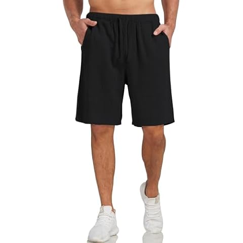 Zetieny Men's Casual Summer Linen Shorts Cover