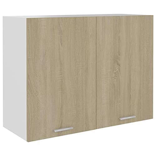 vidaXL H&auml;ngeschrank Sonoma-Eiche, 80 x 31 x 60 cm, Holz