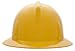 MSA 454712 Topgard Polycarbonate Protective Non-Slotted Hat with 1-Touch Suspension, Standard Size, Yellow