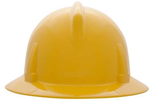 MSA 454712 Topgard Polycarbonate Protective Non-Slotted Hat with 1-Touch Suspension, Standard Size, Yellow