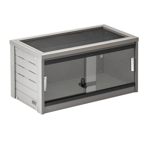 Image of New Age Pet ECOFLEX Small 24 inch Reptile Habitat Enclosure, Glass Front Terrarium for Snakes, Lizards & Tortoises, in Maple or Grey, Easy to Clean, Front Access Design