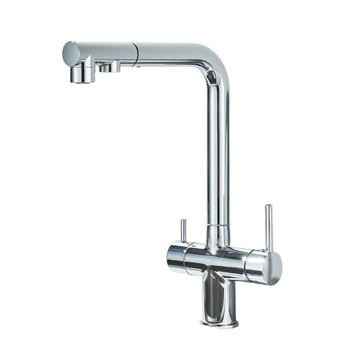 Robinet filtre eau cuisine extractible mitigeur 360 orientable chrome - 2