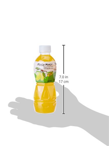 Image of Mogu Mogu Mango Juice with Nata de Coco Jelly 320ml (Pack of 18), Refreshing Tropical Thai-Made Sip & Chew Beverage