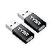 Price comparison product image TYGA USB C Female to USB A Male Adapter - 3.0/3.1 Connector - Fast Charging, Converter with High-Speed 5Gbps - Compatible with IOS, Android devices  Data Sync, Transfer, Plug & Play - 2 Black