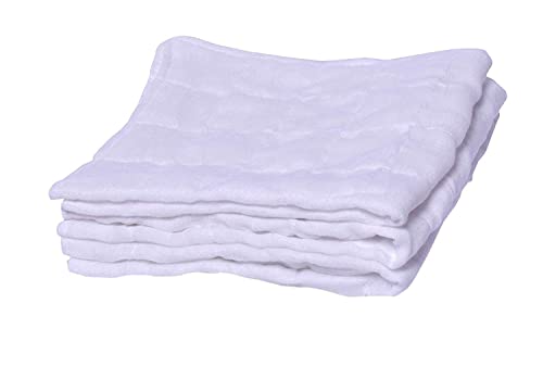 Glus Cotton Roti Chapati Cover for Tiffins (White, Medium) - Pack of 3