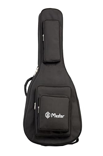 Image of GIG Master Heavy Padded Acoustic Guitar Bag for Yamaha F280, FS80C & F310 Made in India Guitars|with Dual Pocket & Carry Handle(Black)
