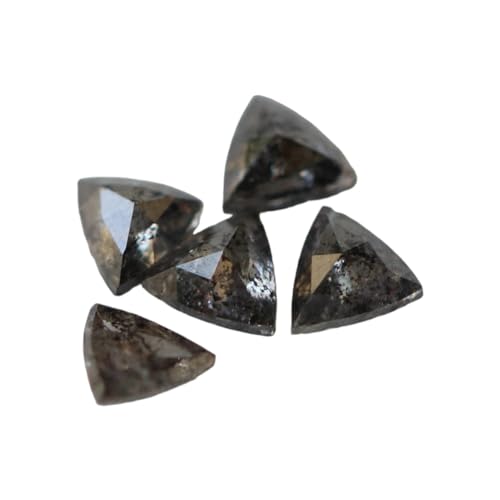 Diamant sel et poivre trillion 2,5 mm bague fiançailles mariage PDD438