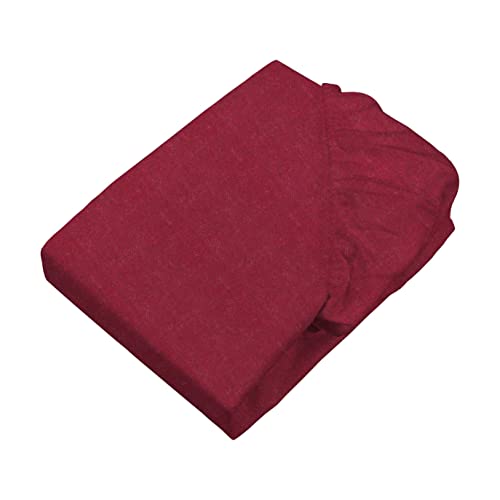 Lenzuolo con angoli in Melange 90 x 200 cm circa 90% 10% scuro 1110 090200 407 307 SE0 cotone flanella poliestere rosso