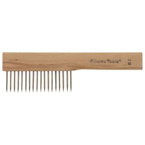 Repair Part for ALLWAY TOOLS INC. BC Brush Comb, Steel Trim, Hardwood Handle Brown/Tan