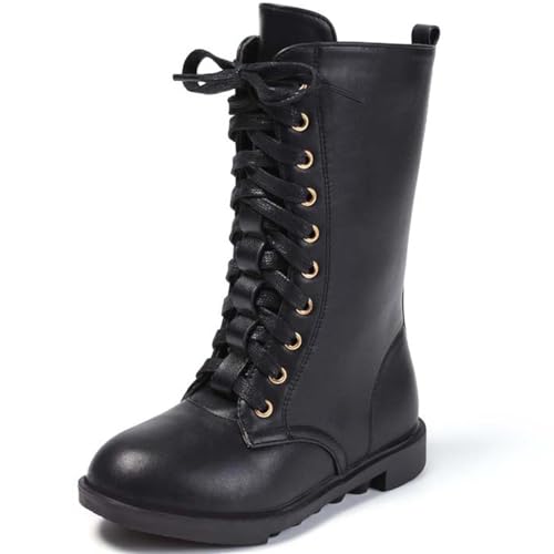 PPXID - Botas Estilo Motero Chica, Color Negro, Talla 17
