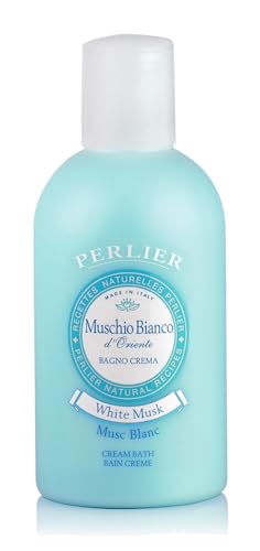 Perlier Recetas naturales, gel de baño de espuma almizcle blanco, neutro, 500 ml