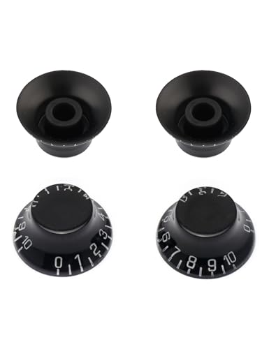Boutons de commande pour guitare électrique Les Paul LP noirs avec finition soignée - 2