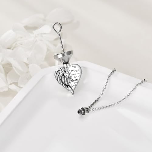 POPLYKE Urn Necklace for Ashes Sterling Silver Gifts for Women Men Her Grandma Cremation Necklace Jewelry3