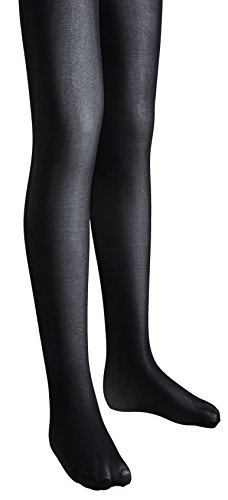 Sportoli Girls Opaque Hold and Stretch Footed Ballet Tights - Black (size 8/10)