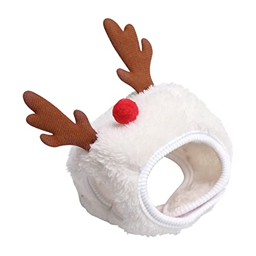 Image of Enakshi Cute Christmas Dog Hat Warm Winter Soft Headdress for Dogs Party Festival White L|Pet Supplies | Dog Supplies | Costumes