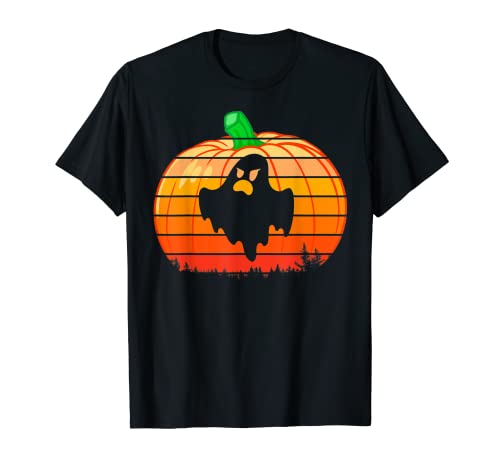 Boo Ghost Halloween Vintage Calabaza Scary Disfraz Niños Niñas Camiseta