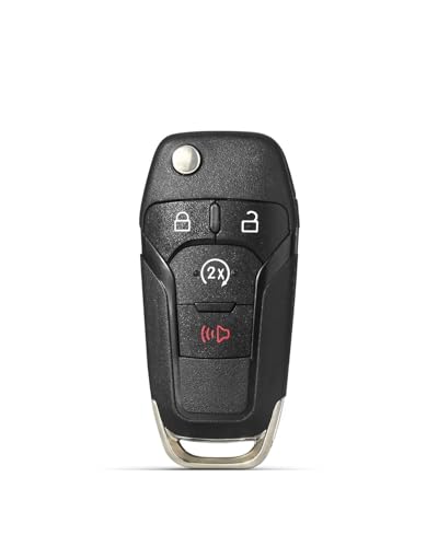 Étui pour clé Ford Focus et Ranger | Coque de télécommande rabattable verte 3 boutons