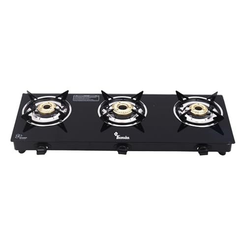 Thermador EcoFlame Gas Stove 3 Burners Auto Ignition | Brass Plat...