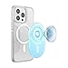 PopSockets PopGrip for MagSafe, Magnetic Phone Grip & Stand, Swappable Top, Secure Grip for iPhone MagSafe Cases, Kickstand for Hands-Free Viewing, Wireless Charging Compatible - Blue Opalescent