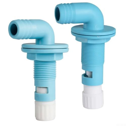 Testa aeratore regolabile per tenuta dei pesci Livewell con tubo flessibile e gomito a 90 gradi per migliorare i livelli di ossigeno (19 mm)