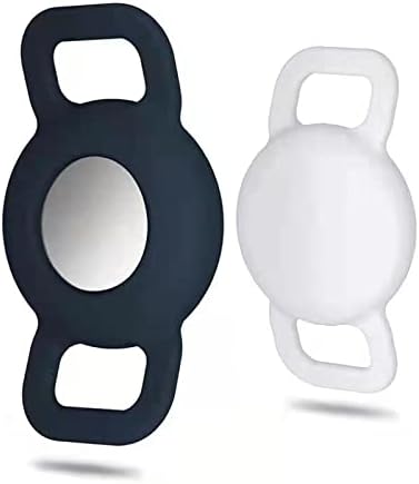 Airtag Dog Collar Holder Accessories，2pack Waterproof Airtag Cat Collar for Air Tag Protective Silicone Small Pet Loop Airtags Collars…