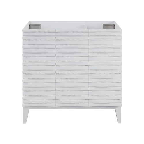 Image of Swiss Madison Cascade 36'' Bathroom Vanity in White - Cabinet