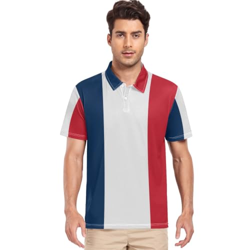 Polo drapeau de France à manches courtes pour vos journées de sport
