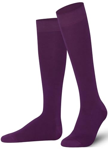 Image of Mysocks Knee High Socks for Women Men Combed Cotton Seamless Toe Tall Long High Socks