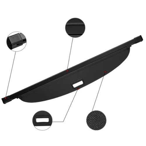Cubiertas de carga para Audi Q5 8R MK1 2009-2017 y bandeja enrollable de maletero 4