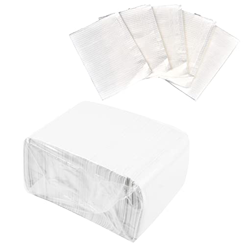 LXIANGN 125PCS Disposable Nail Art Table Towels Mat 13\" X 17\" Waterproof 3 Ply Nail Art Mat Paper Sheet Clean Pads Tattooing Table Mat Nail Table Cover Tattoo Supplies (White)
