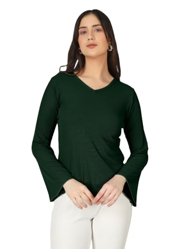 Image of Plus Size Women Top Bell Sleeve | Casual Top for Women Full Sleeve