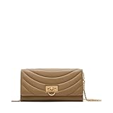 Anne Klein - Juego de regalo de 2 piezas para mujer con solapa cruzada y billetera plegable, trufa acolchada, Trufa