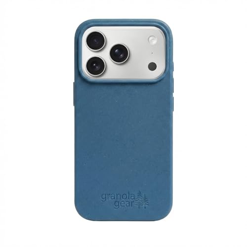 Eco by GranolaGear - Eco-Friendly Phone Case for iPhone 17 Pro - Biodegradable, Compostable, Plastic-Free, Made from Plants - Pacific Blue