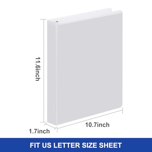 Comix A2133-12WH D-Ring Basic View Binder 1 Inch 3 Ring Binders thumb #4