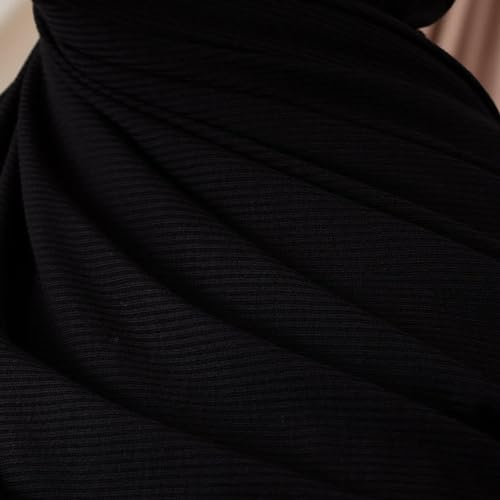 Modest Small Ribbed Jersey Hijab | For Muslim Women Pre-Sewn Head Scarf Wrap Hijabs4