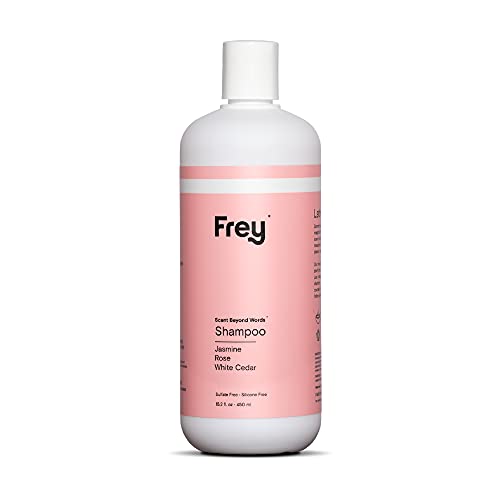 FREY Natural Sulfate Free Shampoo - Natural Shampoo Made with Coconut Oil, Argan Oil, Sacha Indi Oil, Aloe Vera, and Macadamia Oil (16 Ounce Bottle)
