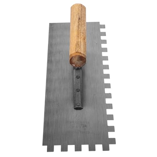 Vaguelly ステンレス鋼の泥こて コンクリートスクレーパー コンクリート仕上げツール ポインティング コンクリートツール 石積み * 平らなレンガこて 頑丈なこて 乾式壁こて マージンこて 木