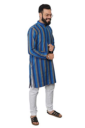 Image of Men's Cotton Long Kurta (Broad Lining)