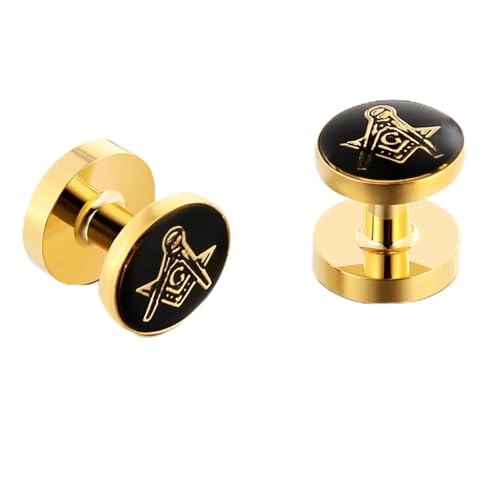 Musihy Camisa Gemelos, Patrón Grabado Redondo. Gemelos para Boda de Acero Inoxidable Oro Negro Regalos para Novio
