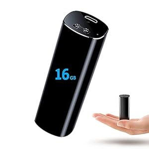 Mini Digitale Diktiergerät, 16GB Professionelles Aufnahmegerät mit Stimmenaktivierung, One-Touch Aufnahme/Eingebauter…