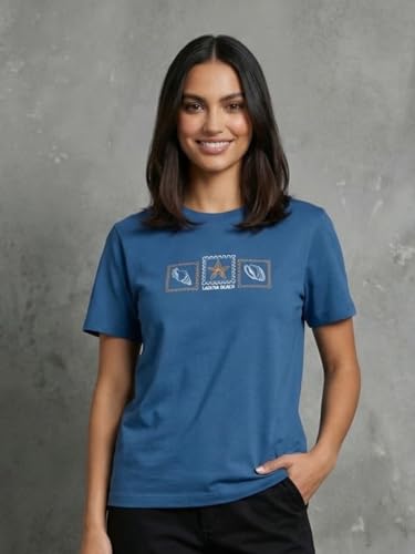 Image of NOBERO 100% Cotton T-Shirts for Women Stylish | Regular Fit | Graphic Printed T Shirts for Women 180 GSM Combed Cotton | Crew Neck Half Sleeve